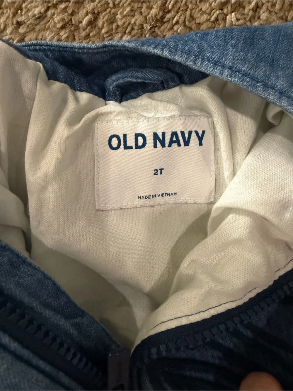 Old Navy Blue Butterfly Zip Jacket